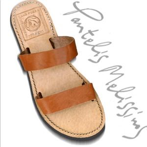 Brown Leather Sandals- Size 8